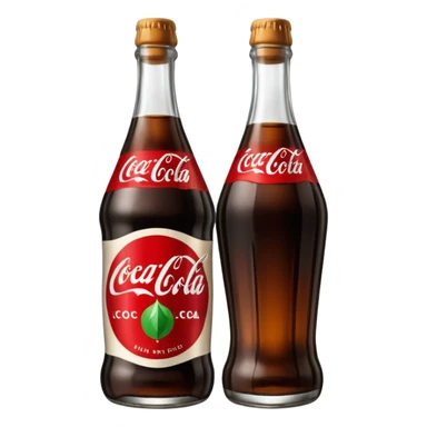 Vaso con forma de botella que contenga dentro fernet con coca cola sticker