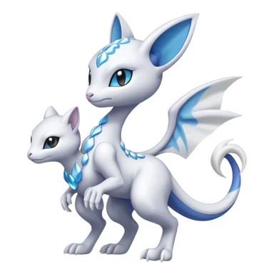 Meloetta-Mewtwo-Reshiram-Pokémon-Fakémon-fusion-hybrid-creature sticker