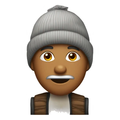 Indian wearing a sock cap  sticker