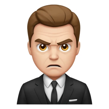 very angry male boss in suit sticker