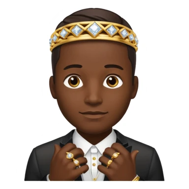 Men big gold and diamonds wedding band  sticker