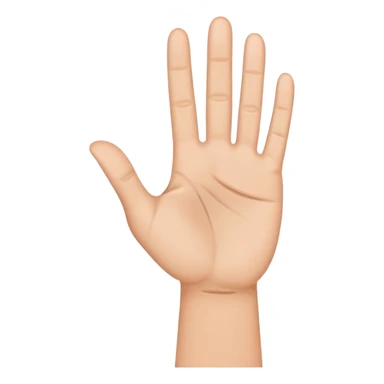 raised hand gesture signaling stop sticker
