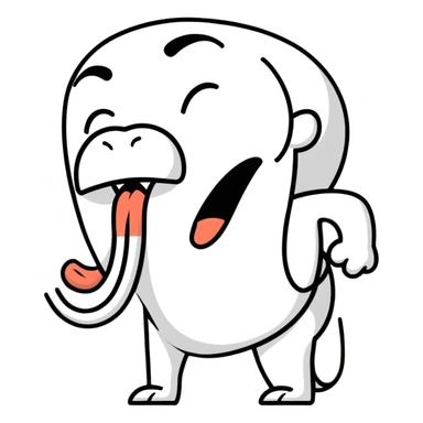 yawning man sticker