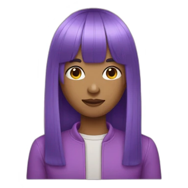 nonbinary person with bob and bangs sticker