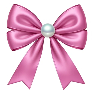 Pink bow with pearl sticker