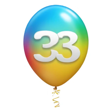 Helium Numberballon Number three sticker