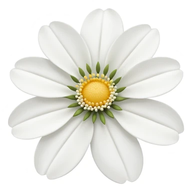 Flower white sticker