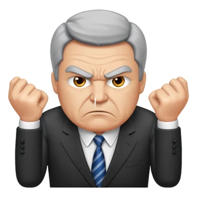 angry boss in his office sticker