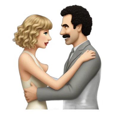 borat hugs taylor swift sticker