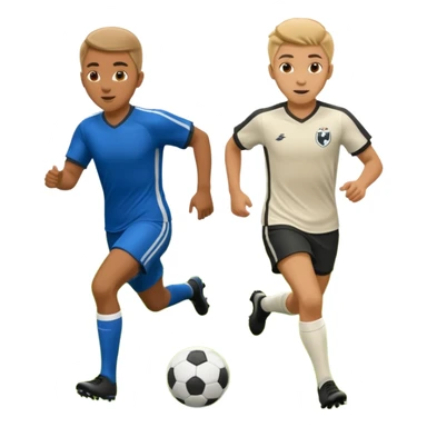 can you make two players passing the ball  in the art way i gave but you can improve the goal is i need to show that they are midfielders sticker