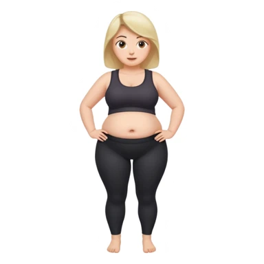 femme belly stuffing legging sticker