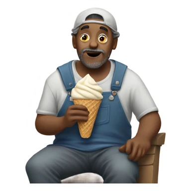 Tramp eating ice cream sticker