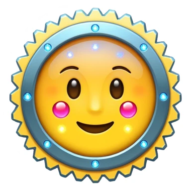 chip or brain icon emoji with digital sparkles representing artificial intelligence sticker