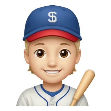 baseball hat kid sticker