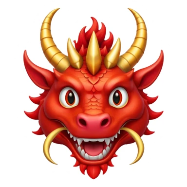 chinese dragon face happy new year sticker