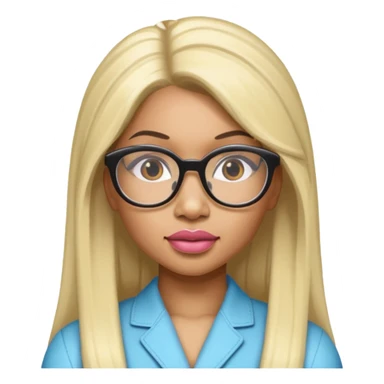 Rapper Nicki Minaj wear glasses sticker