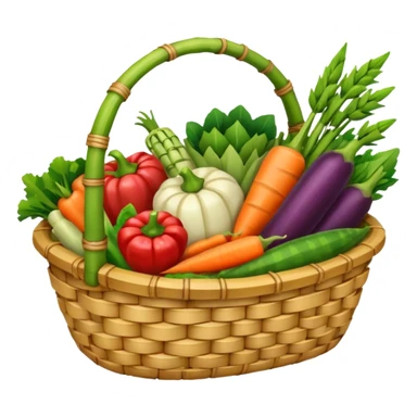  bamboo-basket vegetable sticker