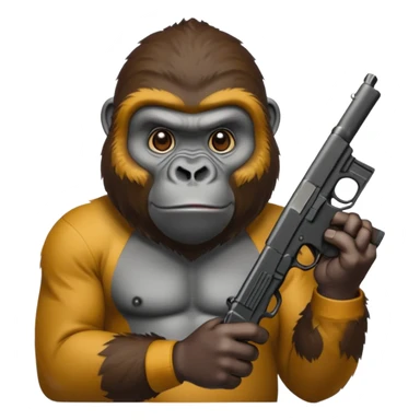 Gorilla with a Glock sticker