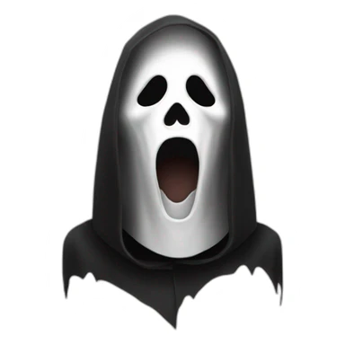Ghost face maniac Black cloak white mask film scream scream maniac sticker