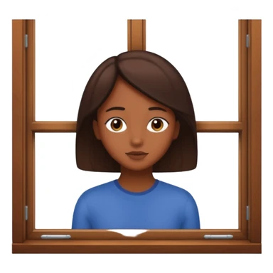 intimate moment by the window brown sticker