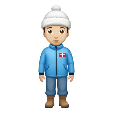 photorealistic greenland citizen standing full length sticker