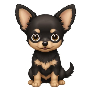 black chihuahua baby dog sticker