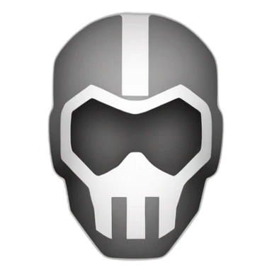 Call of duty ghost face The image is in black and white, and Ghost’s face is hidden by a grey square. sticker