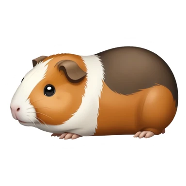 Black white brown and creme guinea pig sticker