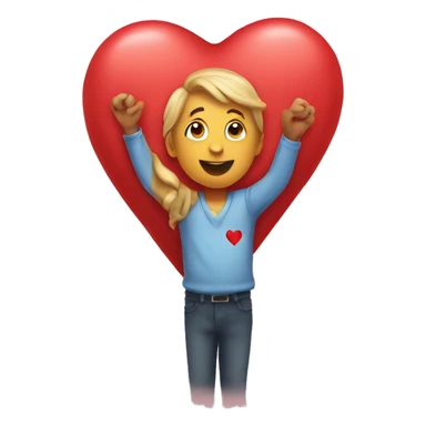 A heart saying I love you  sticker