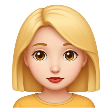shy girl emoji style sticker