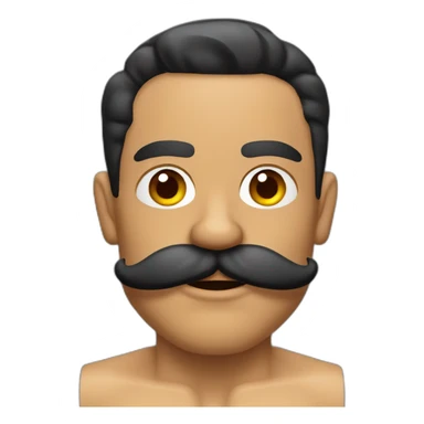 Muscles mustache expressive Cuban man sticker