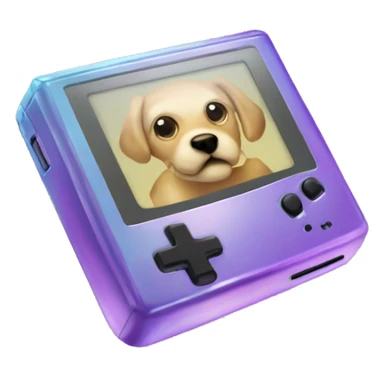 Iridescent Gameboy playing nintendogs  sticker