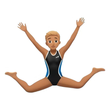 A young, inexperienced person stands at the edge of a pool named “Confidence,” mid-jump, arms open wide. Below, skilled divers are already in motion—but this person dives in with bold energy, unshaken by their lack of experience. The water sparkles,  sticker