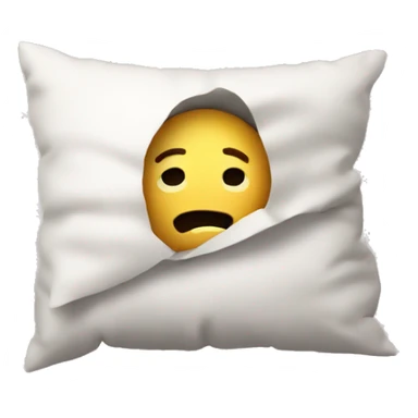 cartoon head buried in pillow sticker