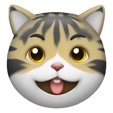 Cara redonda y amarilla asiendo mewin sticker