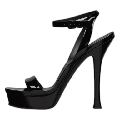 Ysl sandal tribute black patent sticker