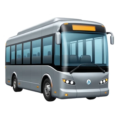 extra large gray Modern autonomous electric bus sticker