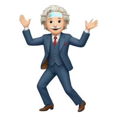 Einstein dancing sticker