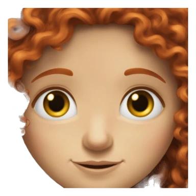 Curly Red Hair Bue Eyed Female Hobbit sticker