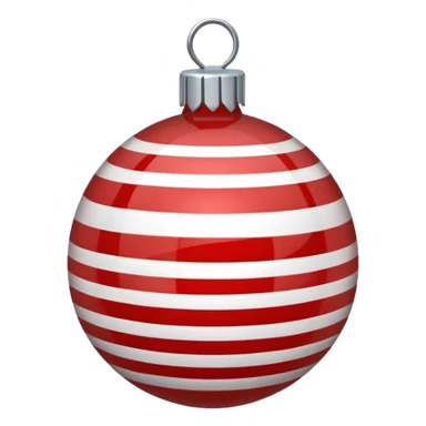 A Red Striped Ornament sticker