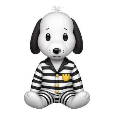 Snoopy in pajamas  sticker