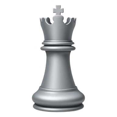 white rook chess piece, classic chess rook with castle features sticker