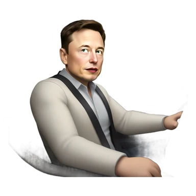 elon musk in a tesla  sticker