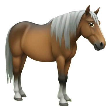 horse eating grass  sticker