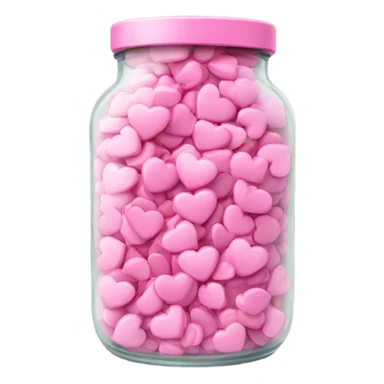 Jar full of pink hearts sticker