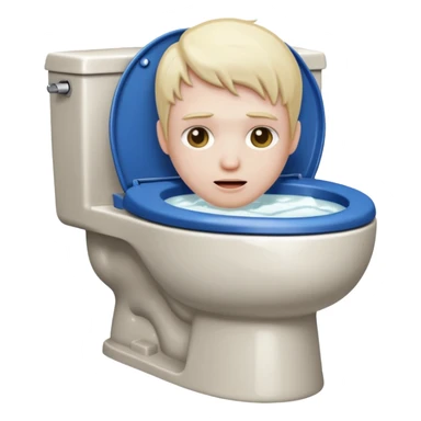 Head in a toilet sticker