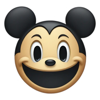 Mickey face loudly crying sticker