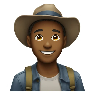 smiling boy in hat outdoors sticker