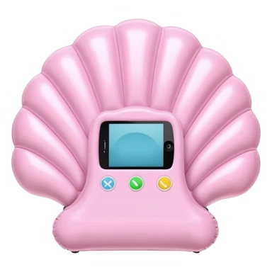 vintage rococo pale pink inflatable puffy shell phone sticker