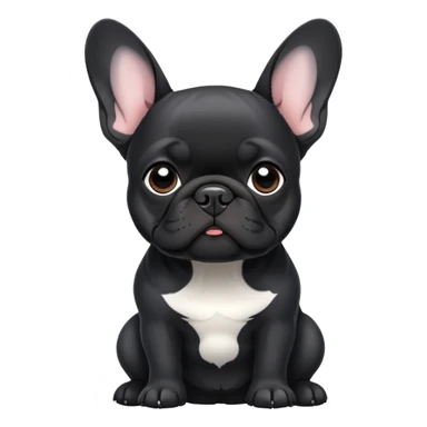 French bulldog black sticker